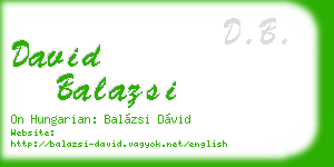 david balazsi business card